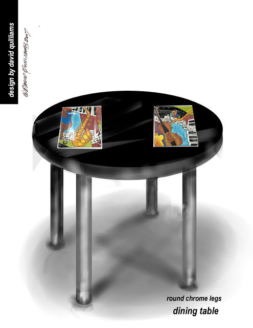 Arts numériques intitulée "dinette_table_or_ac…" par David Quilliams, Œuvre d'art originale,