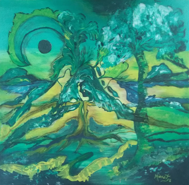 Pintura titulada "Homenaje a Dali" por Miosotis, Obra de arte original