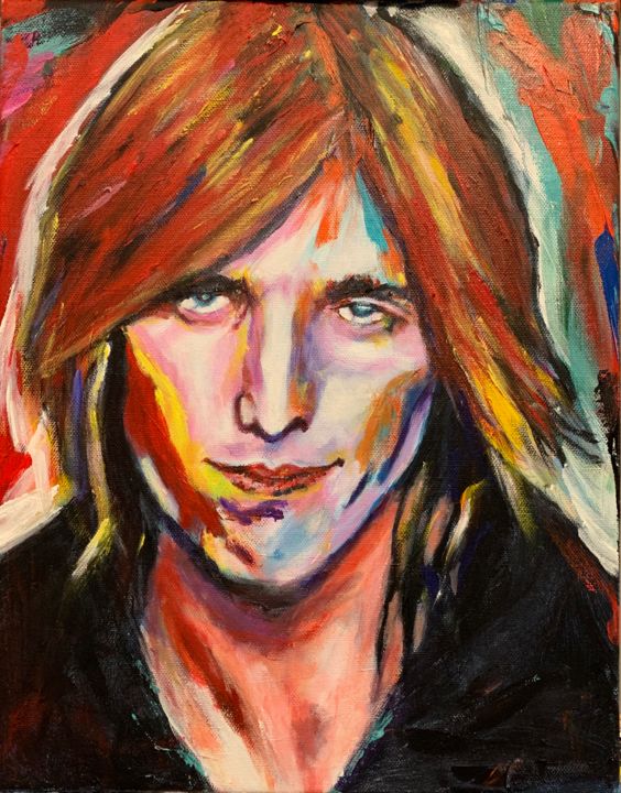 Pintura titulada "Tom Petty" por Corbyn Rhodes, Obra de arte original, Acrílico