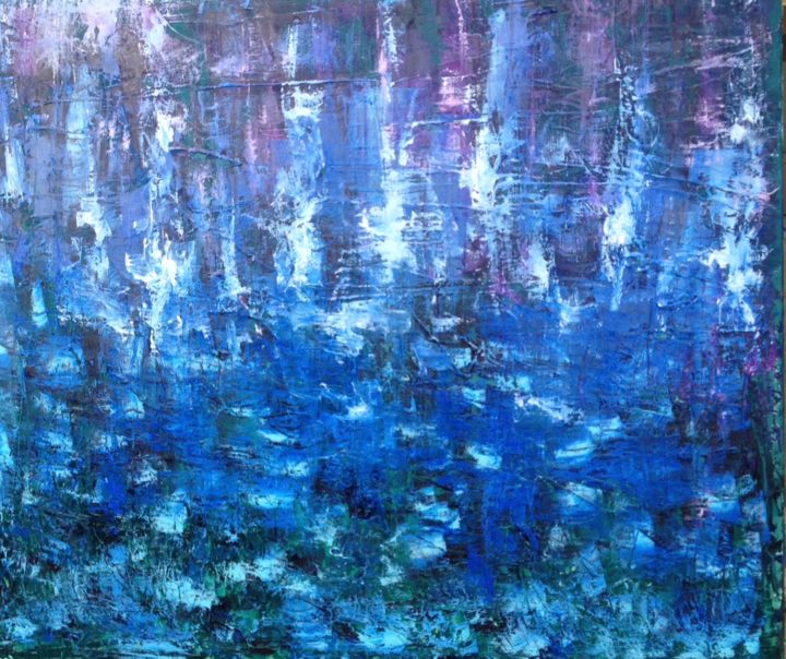 Painting titled "Pensando a Monet" by Cristina Zucchi, Original Artwork, Oil