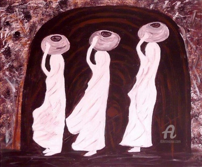 Painting titled "235- femmes" by Crilamb, Original Artwork
