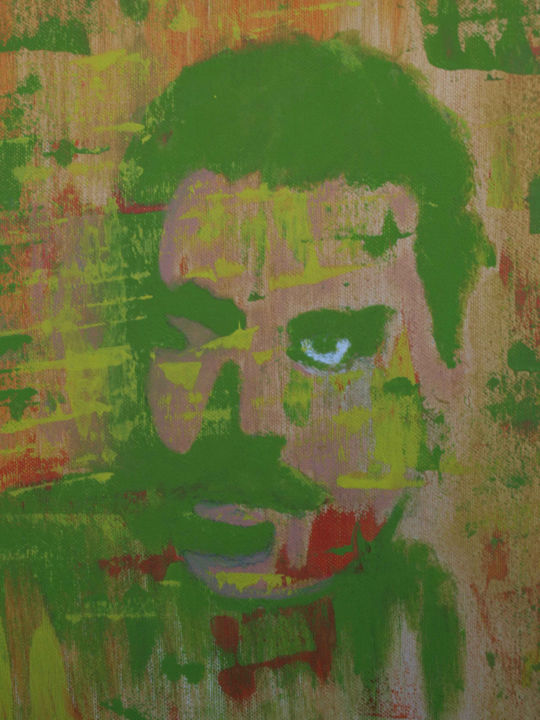 Painting titled "Freddie Mercury" by Crina Iancau, Original Art, Oil