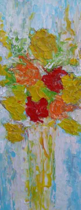 Картина под названием "Multicolor Perfume" - Crina Iancau, Подлинное произведение искусства, Масло