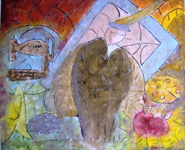 Pintura intitulada "AVÓ ISAURA" por Crislim, Obras de arte originais, Óleo