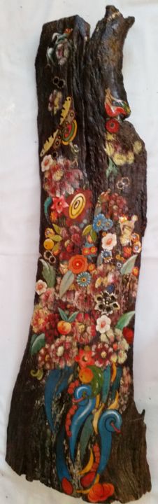 Painting titled "Semis de fleurs" by Dominique Sarrouy, Original Artwork, Other