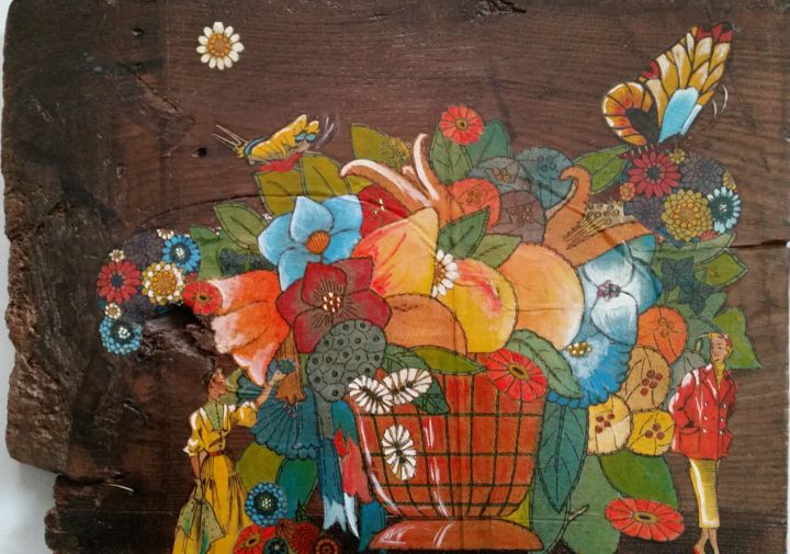 Painting titled "Bouquet" by Dominique Sarrouy, Original Artwork, Other