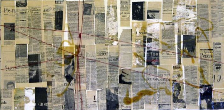 Collages intitolato "Fados & faits divers" da Cristina Oliveira, Opera d'arte originale
