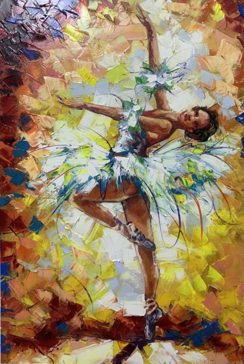 Pintura titulada "bailarina" por Cristian Mesa Velázquez, Obra de arte original, Oleo
