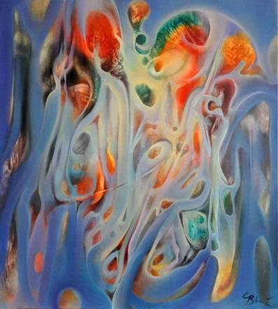 Painting titled "Flow" by Cristian Blei, Original Artwork