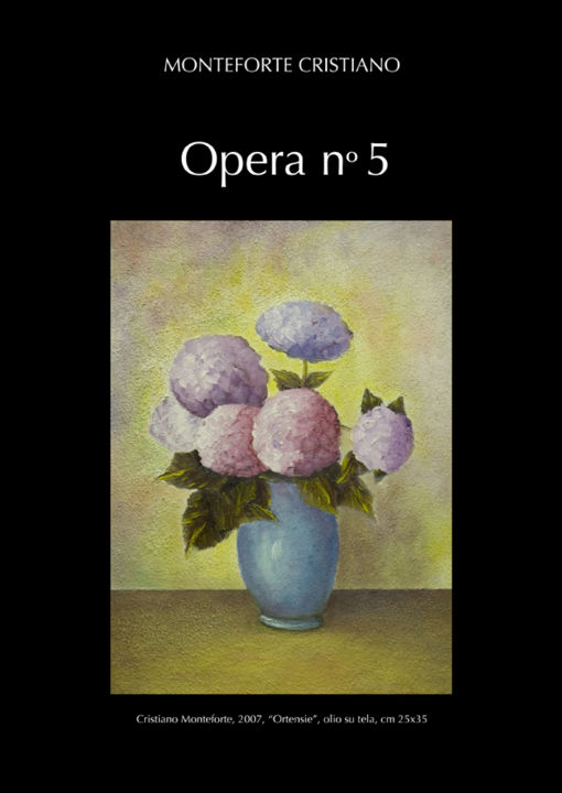 Painting titled "ortensie" by Cristiano Monteforte, Original Artwork