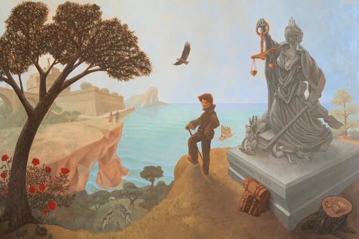 Pittura intitolato "Intelligenti Pauca" da Cristiano Quagliozzi, Opera d'arte originale, Olio