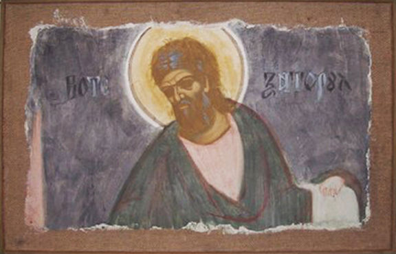 Painting titled "John the Baptist" by Cristian Olteanu, Original Art,