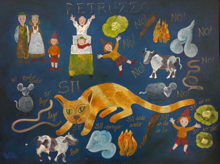绘画 标题为“Petruzzo” 由Cristina Conticelli, 原创艺术品, 颜料 安装在artwork_cat.上