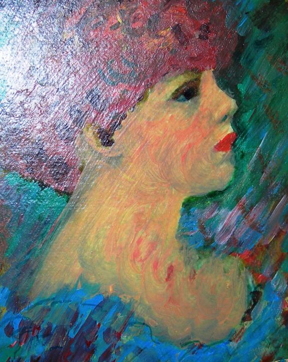 Pittura intitolato ""Suzanne figlia del…" da Cristina Contilli, Opera d'arte originale, Acrilico