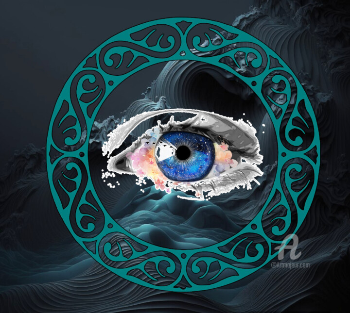 Arte digital titulada "Eye on Magic" por Cristina Frassoni, Obra de arte original, Pintura Digital