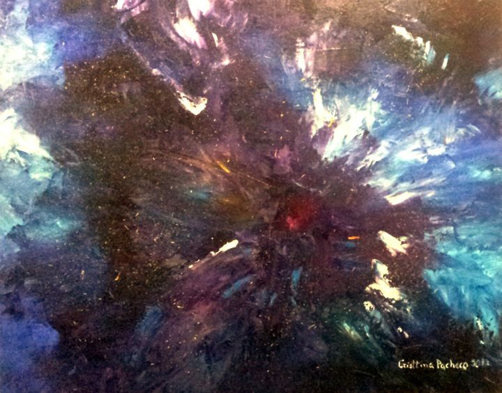 Pintura intitulada "Galaxy.jpg" por Cristtina Pacheco, Obras de arte originais, Óleo