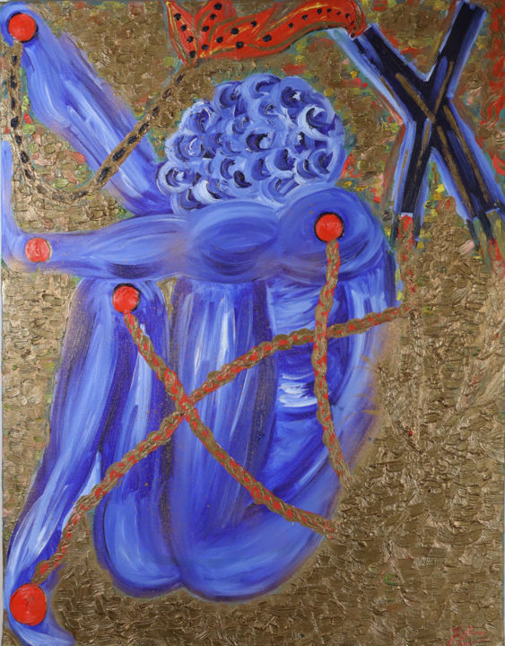 Картина под названием "Liberty" - Cristina Pascale, Подлинное произведение искусства, Масло