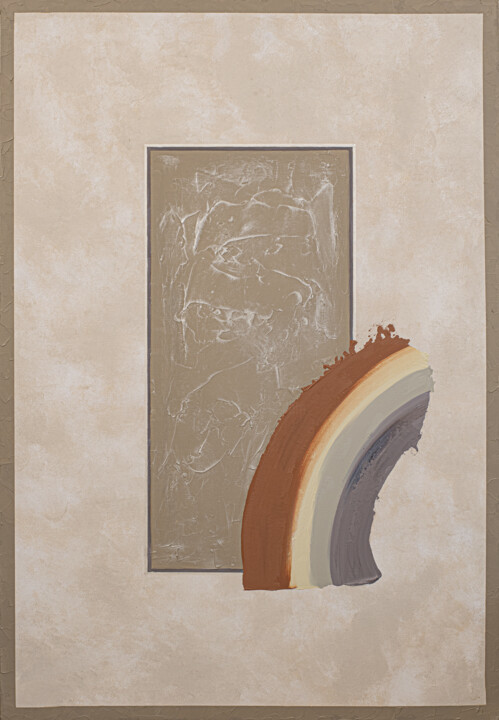 Painting titled "Raibow of sands" by Cristina Simeoni, Original Artwork, Acrylic Mounted on Wood Stretcher frame