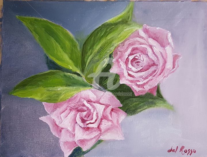 Pintura titulada "Rosas de mayo (May…" por Cristina Del Rosso, Obra de arte original, Oleo