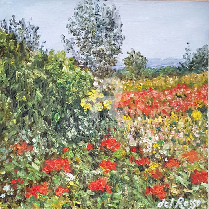 Pintura titulada "Jardines (Gardens)" por Cristina Del Rosso, Obra de arte original, Oleo