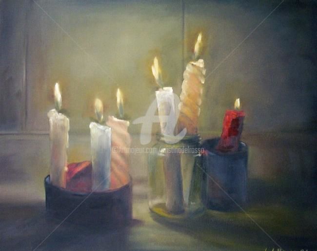 Painting titled "Corte de luz (The E…" by Cristina Del Rosso, Original Artwork, Oil