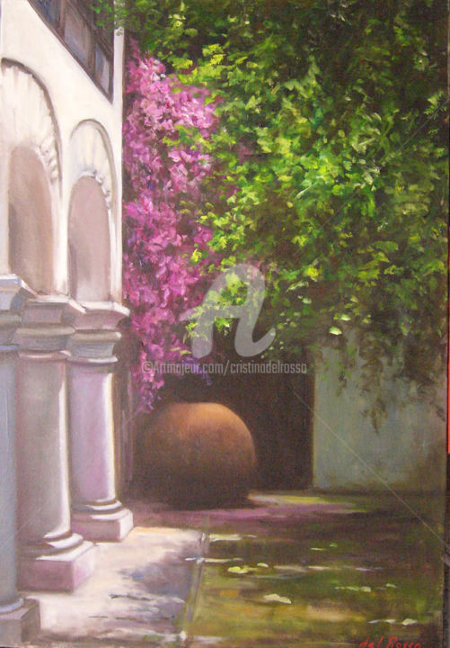 Pintura titulada "Convento franciscan…" por Cristina Del Rosso, Obra de arte original, Oleo