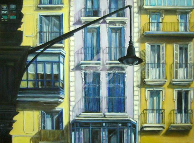 Pittura intitolato "Calle Mercaderes (M…" da Cristina Del Rosso, Opera d'arte originale, Olio