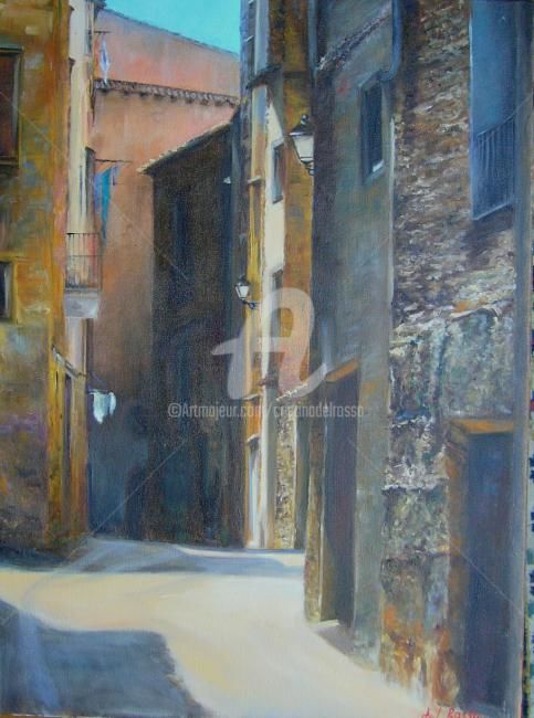 Painting titled "Viana" by Cristina Del Rosso, Original Artwork, Oil