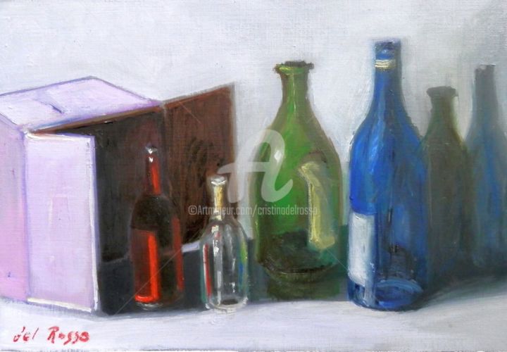 Painting titled "Reciclados (Recycle…" by Cristina Del Rosso, Original Artwork, Oil
