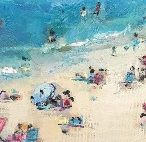 19 05 Playa Oleo Sobre Lienzo x Jpg Peinture Par Cristina Lopez Ramirez Artmajeur