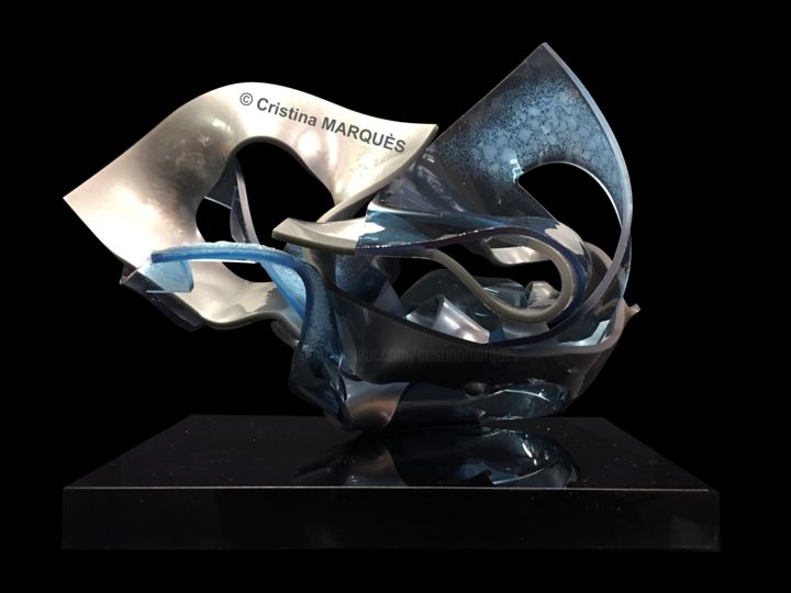 Skulptur mit dem Titel "Pavona" von Cristina Marquès, Original-Kunstwerk, Kunststoff