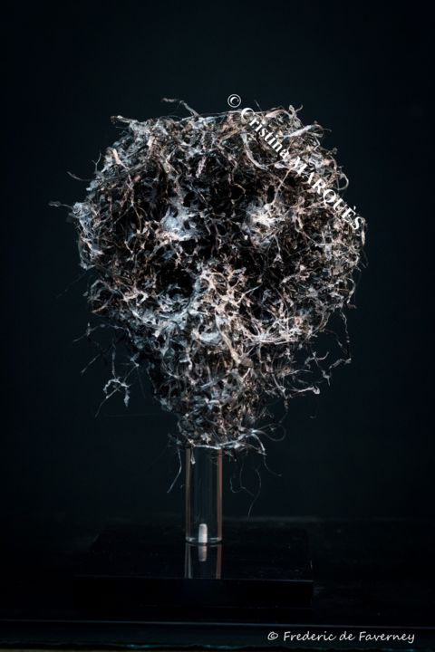 Sculpture titled "Black Vanity" by Cristina Marquès, Original Artwork, Plastic