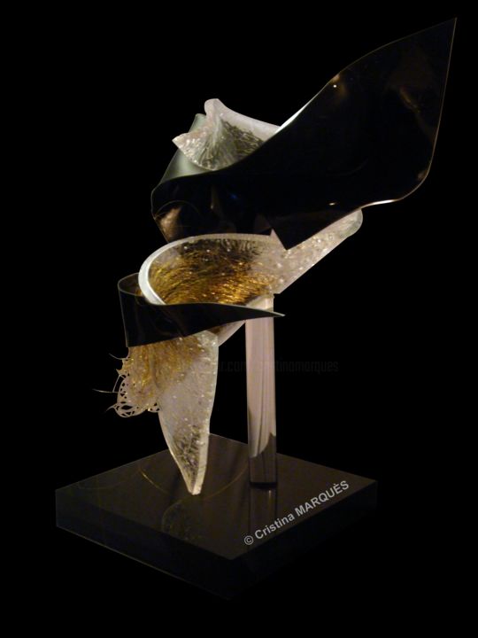 Sculpture titled "Zeus et Danaé" by Cristina Marquès, Original Artwork, Plastic