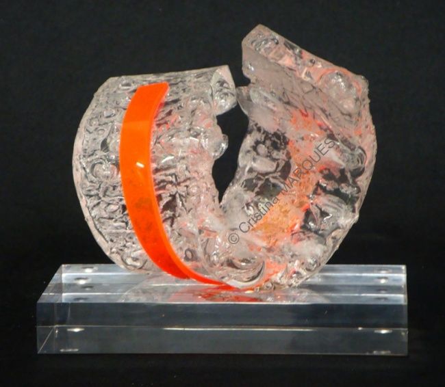 Rzeźba zatytułowany „Orange Alpha” autorstwa Cristina Marquès, Oryginalna praca, Plastik