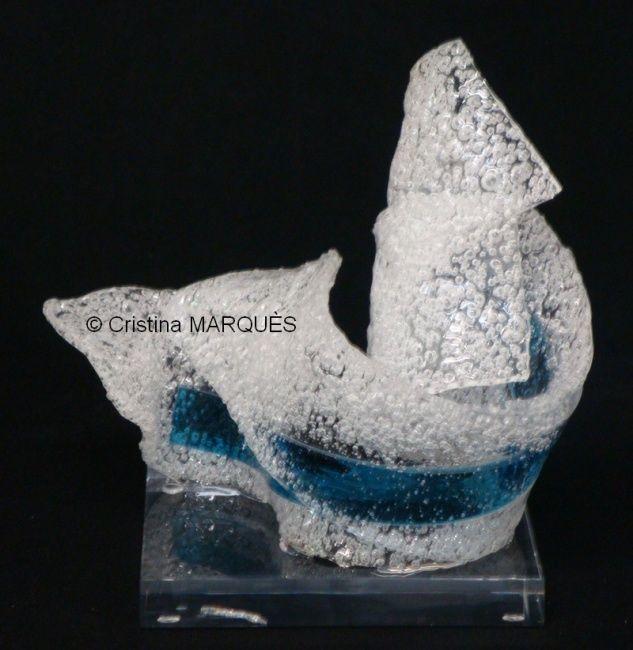 Sculpture intitulée "Blue Whale" par Cristina Marquès, Œuvre d'art originale, Plastique