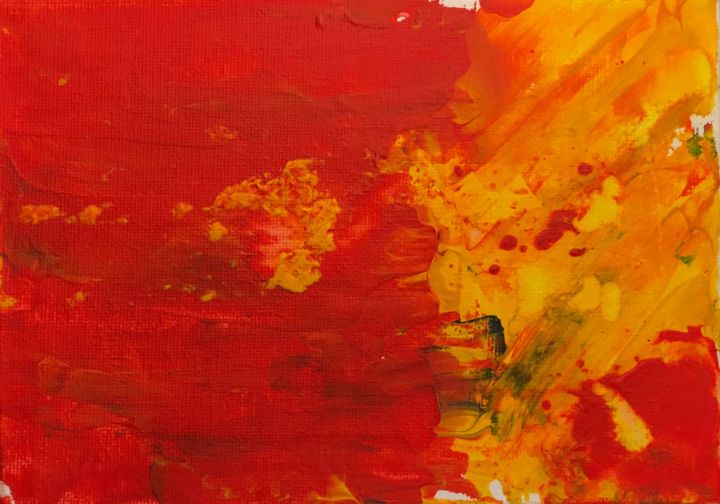 Malerei mit dem Titel "Inferno" von Cristina Stockstill, Original-Kunstwerk, Acryl