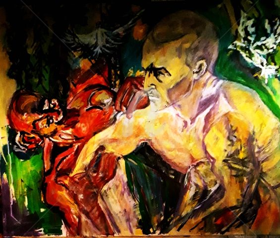 Pintura titulada "el-ego-no-es-nuestr…" por Cristina Vidal, Obra de arte original