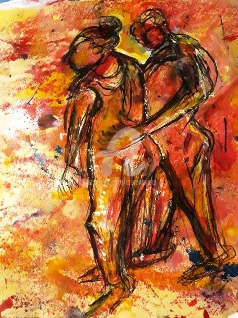 Pintura titulada "seduciendo.jpg" por Cristina Vidal, Obra de arte original