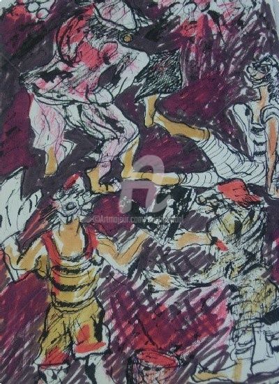 Drawing titled "Sobre El Circo" by Cristina Vidal, Original Artwork