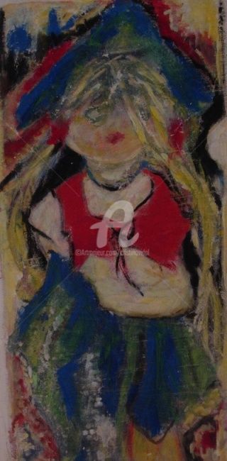 Pintura titulada "La muñeca Holandesa…" por Cristina Vidal, Obra de arte original