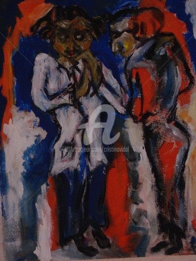 Painting titled "Dominga, los doming…" by Cristina Vidal, Original Artwork