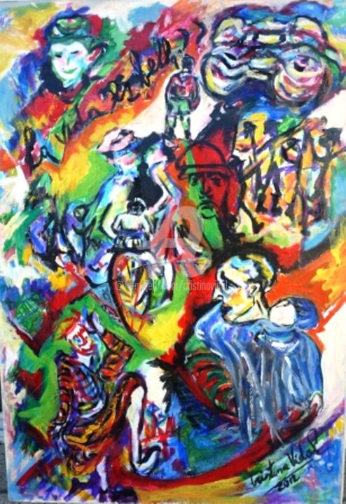 Painting titled "" LA VIDA ES BELLA.…" by Cristina Vidal, Original Artwork