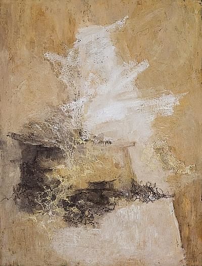 Painting titled "Deserted Fountain" by Cristina Zegrea, Original Artwork, Oil