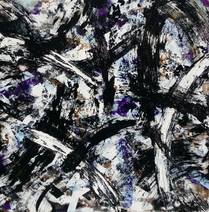 Peinture intitulée "Abstract" par Cristo Ash, Œuvre d'art originale