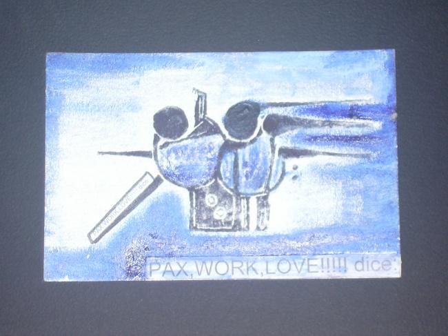 Impressões e gravuras intitulada ""Pax,Work,Love II"…" por Cristy, Obras de arte originais