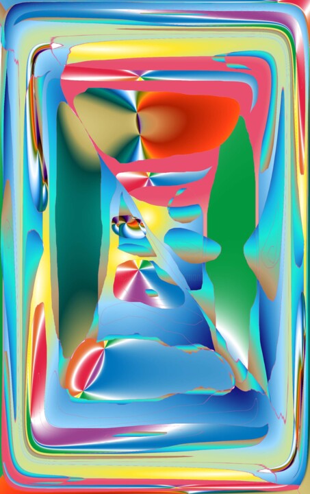 Digital Arts titled "Cuadranil" by Ro Model, Original Artwork, Digital Painting