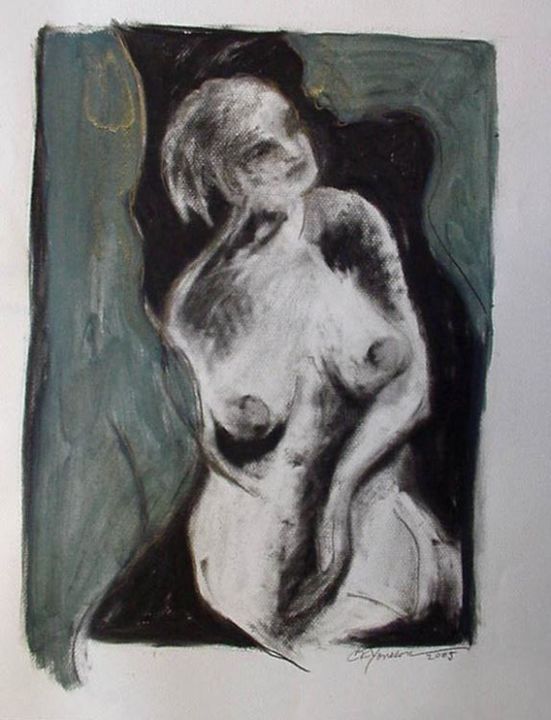 Painting titled "Life Drawing 11" by Catherine Rogers, Original Artwork, Oil