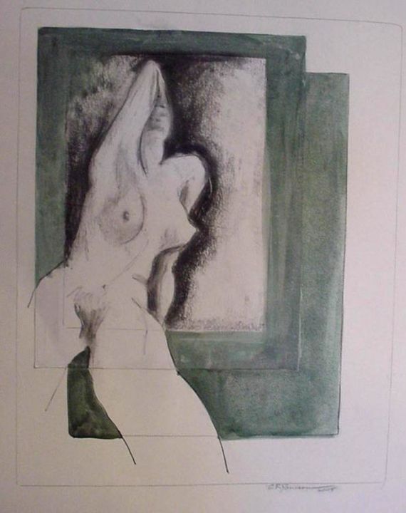 Painting titled "Life Drawing 15" by Catherine Rogers, Original Artwork, Oil