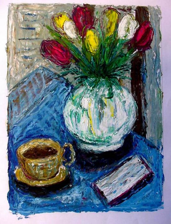 Painting titled "Still Life 4" by Catherine Rogers, Original Artwork, Oil