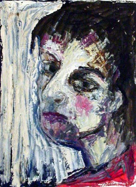 Painting titled "FACE" by Catherine Rogers, Original Artwork
